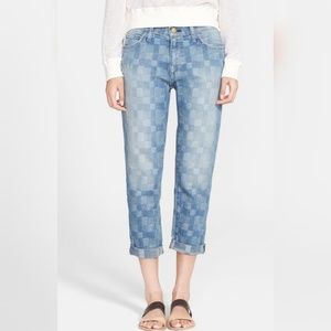 Current Elliott Fling Patchwork Relaxed Fit Jean (25) NWT